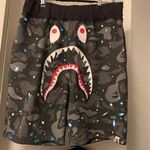 Bape Galaxy Shark Shorts Size Large Glow in Dark